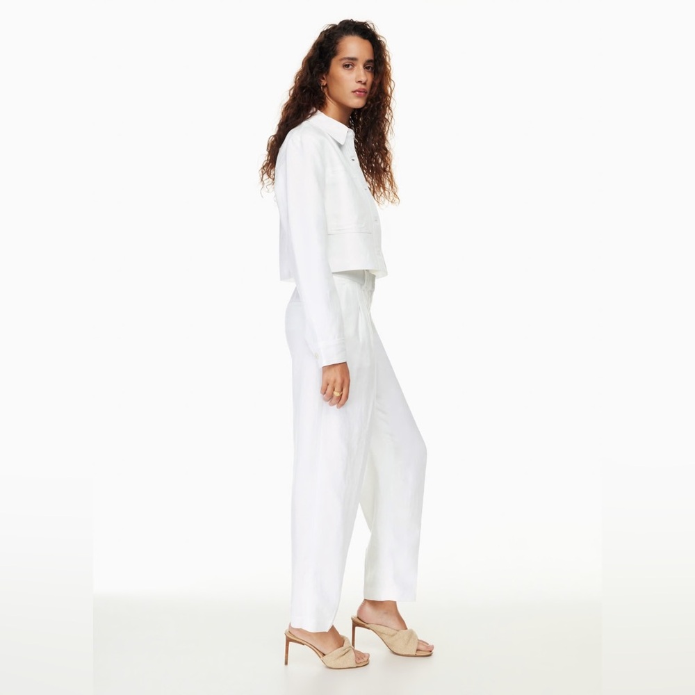ARITZIA NATURAL ECRU LINEN PANT
